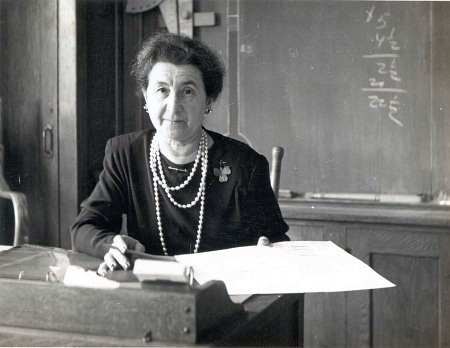 P.S. 99 teacher, Mrs. Goldberg, the Math teacher and teacher for Class 8A, 1948.