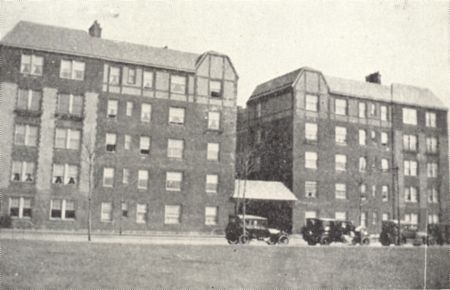 The Kew Hall Apartments on Talbot Street at Lefferts Boulevard c. 1925.