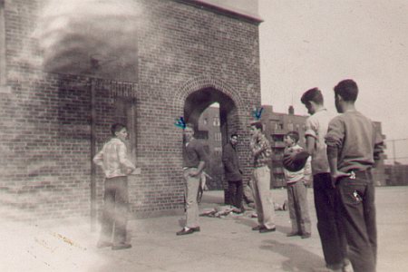 The P.S. 99 Schoolyard c. 1957 in Kew Gardens, NY.