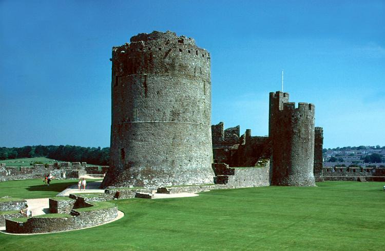 Pembroke castle in south Wales.