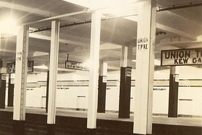 The Union Turnpike, Kew Gardens IND Subway Station, 1936.