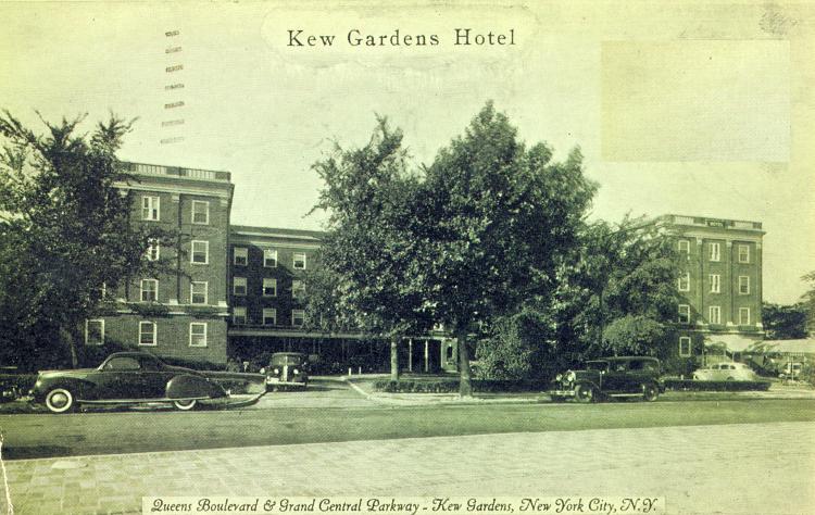 The Kew Gardens Inn at Kew Gardens Road and Union Turnpike in Kew Gardens, NY.