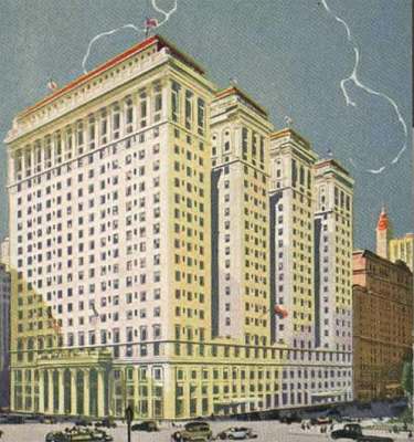 The Pennsylvania Hotel on Seventh Avenue across the street from Penn Station in Manhattan.