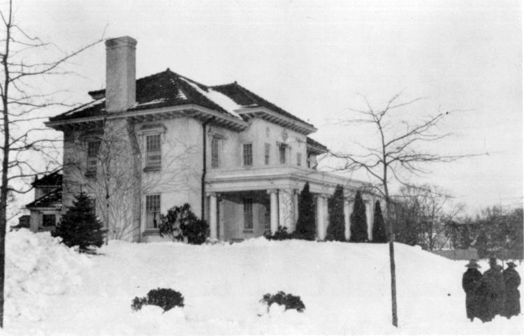 Residence of Sidney H. Burns on Grenfell Street at Onslow Place, Kew Gardens, NY.