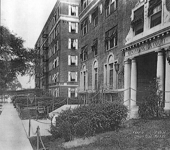 The Kew Arlington Court Apartments on Union Turnpike west of Queens Boulevard, Kew Gardens, NY, 1930.