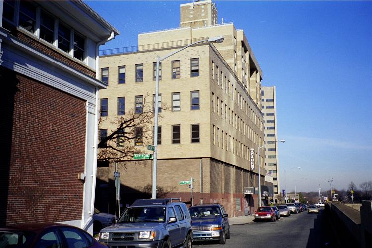 The former site of the Kew Forest Apartments on Kew Forest Lane, Forest Hills, NY, 2002.