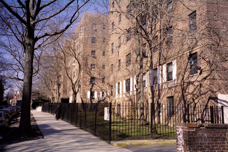 The Forest and Gardens Apartments at 83-75 and 83-83 118th Street north of 84th Avenue in Kew Gardens, NY.