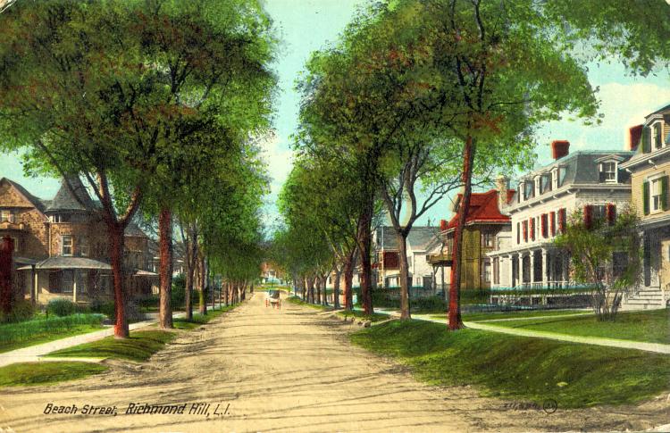 Beech Street (120th Street) looking north to Division Avenue (84th Avenue) in Richmond Hill, NY.