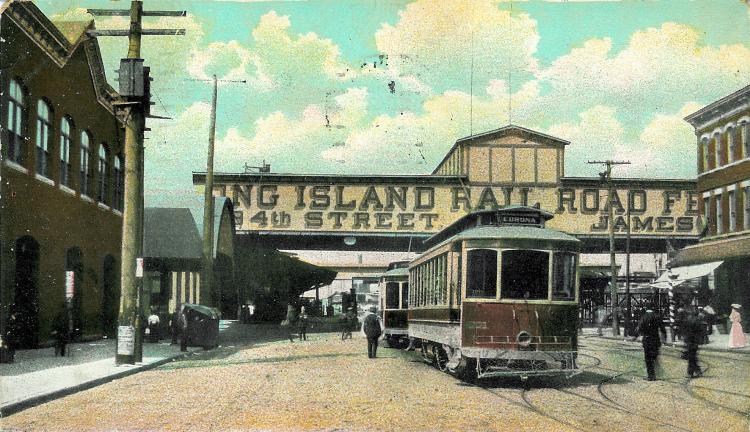The Long Island Railroad Ferry Terminal in Long Island City.  In the days before underground tunnels linked New York City and Long Island, railroad passengers had to disembark here to take a ferry to Manhattan.