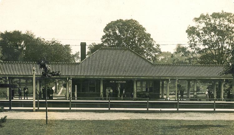 The Kew Gardens, NY Long Island Railroad Station c. 1911.