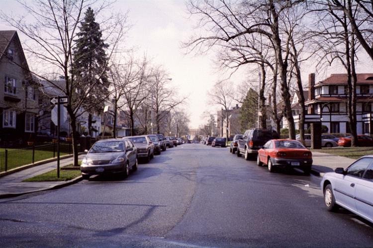 Brevoort Street looking south from Cuthbert Road in Kew Gardens, NY.