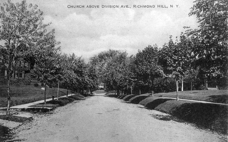 Looking north on Church (118th) Street from Curzon Road toward Metropolitan Avenue, North Richmond Hill, NY.
