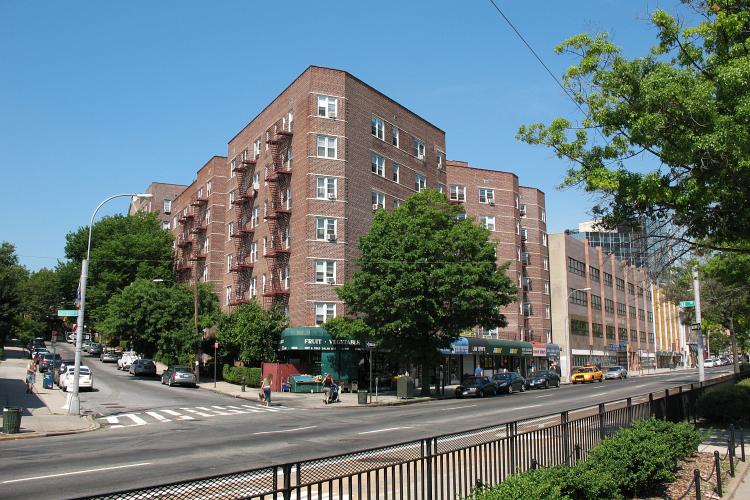 Queens Boulevard at 82nd Avenue (formerly Lefferts Avenue), Kew Gardens, NY.