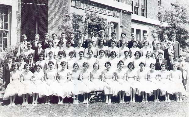P.S. 99 Graduating Class (1954).